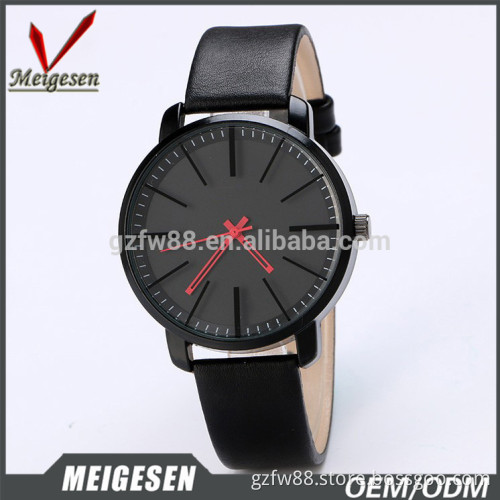 leather band mans watch super thin case men custom design watch